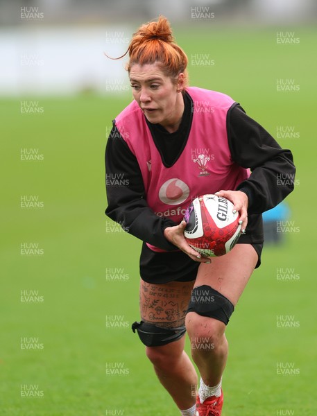 030426 - Wales Women Rugby Training session - Georgia Evans during training ahead of the start of the Women’s 6 Nations