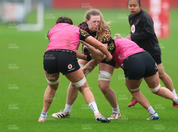 030426 - Wales Women Rugby Training session - Alaw Pyrs during training ahead of the start of the Women’s 6 Nations