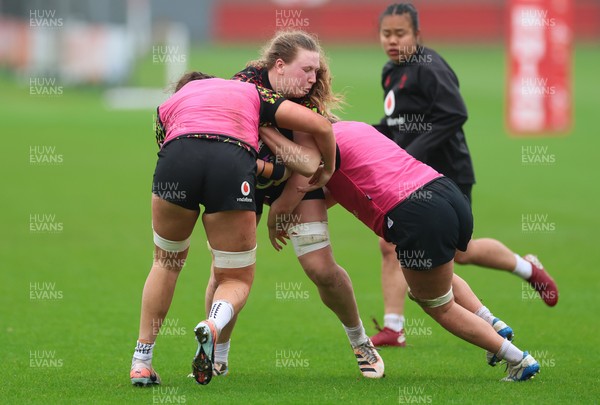 030426 - Wales Women Rugby Training session - Alaw Pyrs during training ahead of the start of the Women’s 6 Nations