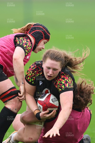 030426 - Wales Women Rugby Training session - Alaw Pyrs during training ahead of the start of the Women’s 6 Nations