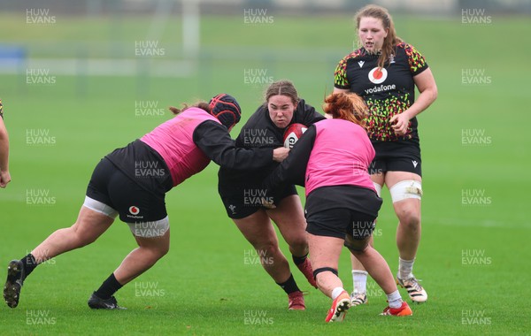 030426 - Wales Women Rugby Training session - Katherine Baverstock during training ahead of the start of the Women’s 6 Nations