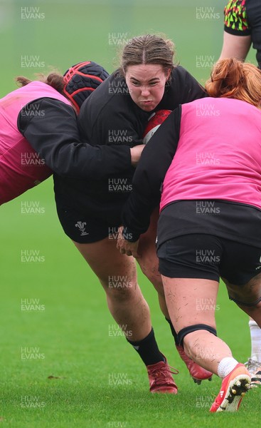 030426 - Wales Women Rugby Training session - Katherine Baverstock during training ahead of the start of the Women’s 6 Nations