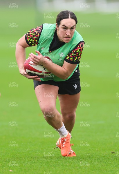 030426 - Wales Women Rugby Training session - Courtney Keight during training ahead of the start of the Women’s 6 Nations