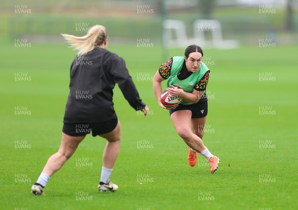 030426 - Wales Women Rugby Training session - Courtney Keight during training ahead of the start of the Women’s 6 Nations