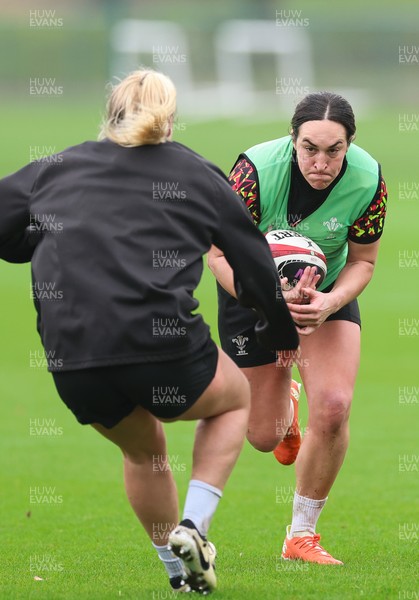 030426 - Wales Women Rugby Training session - Courtney Keight during training ahead of the start of the Women’s 6 Nations