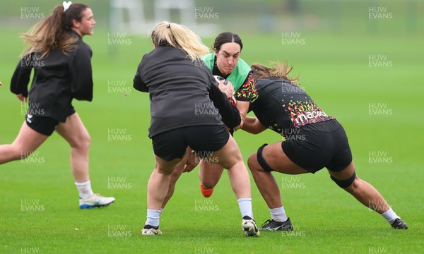 030426 - Wales Women Rugby Training session - Courtney Keight during training ahead of the start of the Women’s 6 Nations