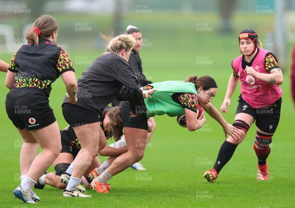 030426 - Wales Women Rugby Training session - Courtney Keight during training ahead of the start of the Women’s 6 Nations