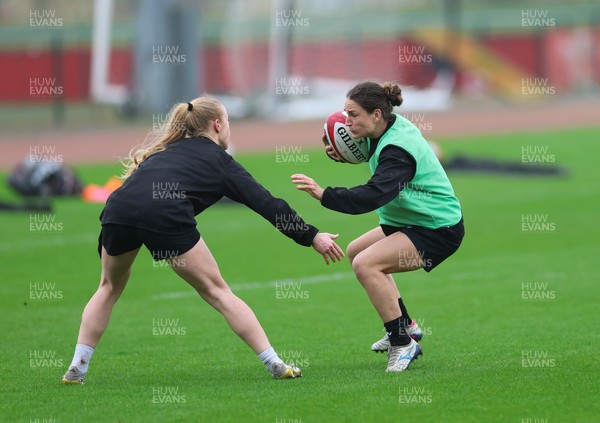 030426 - Wales Women Rugby Training session - Jasmine Joyce during training ahead of the start of the Women’s 6 Nations