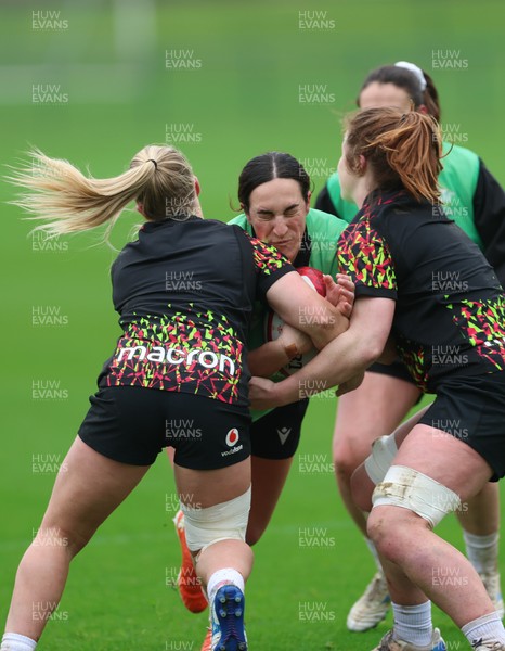 030426 - Wales Women Rugby Training session - Courtney Keight during training ahead of the start of the Women’s 6 Nations