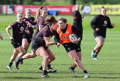 040424 - Wales Women’s Rugby Training Session - Hannah Bluck during training session ahead of Wales’ next Women’s 6 Nations match against Ireland