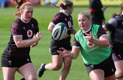 040424 - Wales Women’s Rugby Training Session - Molly Reardon during training session ahead of Wales’ next Women’s 6 Nations match against Ireland