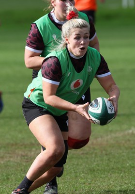 040424 - Wales Women’s Rugby Training Session - Alex Callender during training session ahead of Wales’ next Women’s 6 Nations match against Ireland