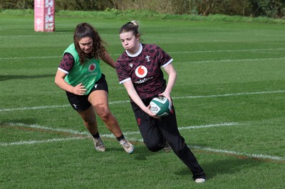 040424 - Wales Women’s Rugby Training Session - Mollie Wilkinson during training session ahead of Wales’ next Women’s 6 Nations match against Ireland