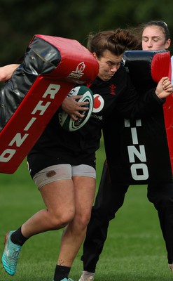 040424 - Wales Women’s Rugby Training Session - Carys Phillips during training session ahead of Wales’ next Women’s 6 Nations match against Ireland