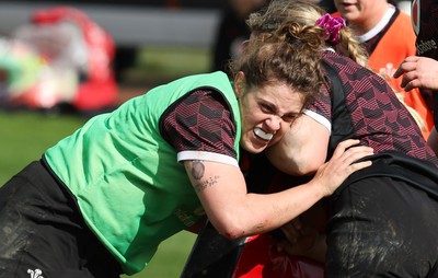 040424 - Wales Women’s Rugby Training Session - Natalia John during training session ahead of Wales’ next Women’s 6 Nations match against Ireland