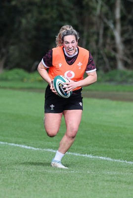 040424 - Wales Women’s Rugby Training Session - Courtney Keight during training session ahead of Wales’ next Women’s 6 Nations match against Ireland