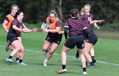 040424 - Wales Women’s Rugby Training Session - Courtney Keight during training session ahead of Wales’ next Women’s 6 Nations match against Ireland