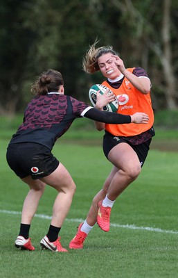 040424 - Wales Women’s Rugby Training Session - Amelia Tutt during training session ahead of Wales’ next Women’s 6 Nations match against Ireland