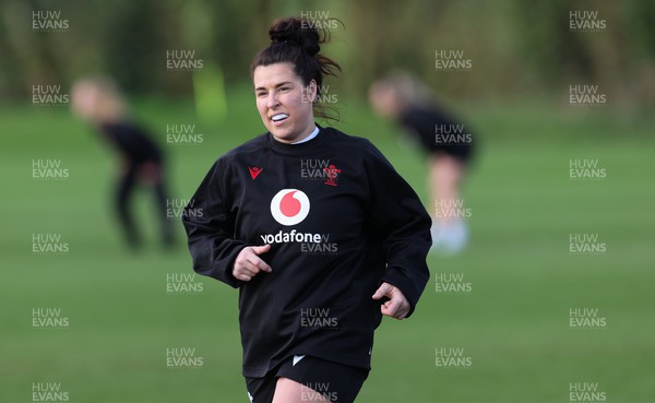 040424 - Wales Women’s Rugby Training Session -Shona Wakley during training session ahead of Wales’ next Women’s 6 Nations match against Ireland