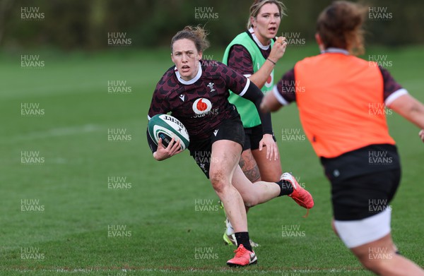 040424 - Wales Women’s Rugby Training Session - Jenny Hesketh during training session ahead of Wales’ next Women’s 6 Nations match against Ireland
