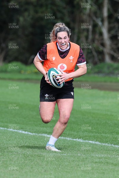 040424 - Wales Women’s Rugby Training Session - Courtney Keight during training session ahead of Wales’ next Women’s 6 Nations match against Ireland