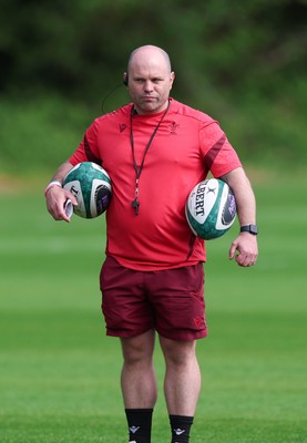 050526 - Wales Women Rugby Training Session - Sean Lynn, Wales Women head coach during training ahead of the 6 Nations match against Ireland