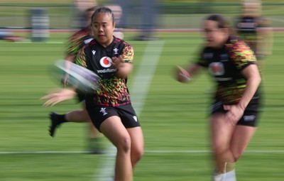 050526 - Wales Women Rugby Training Session - Jenna De Vera during training ahead of the 6 Nations match against Ireland