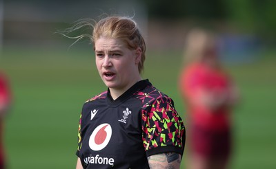 050526 - Wales Women Rugby Training Session - Bethan Lewis during training ahead of the 6 Nations match against Ireland
