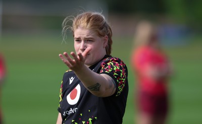 050526 - Wales Women Rugby Training Session - Bethan Lewis during training ahead of the 6 Nations match against Ireland