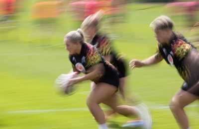 050526 - Wales Women Rugby Training Session - The Wales squad during training ahead of the 6 Nations match against Ireland