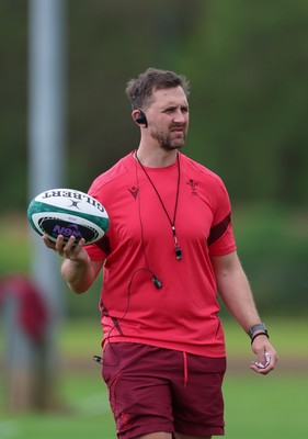 050526 - Wales Women Rugby Training Session - Ashley Beck, Wales Women interim attack coach, during training ahead of the 6 Nations match against Ireland