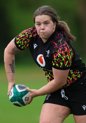 050526 - Wales Women Rugby Training Session - Maisie Davies during training ahead of the 6 Nations match against Ireland