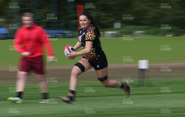 050526 - Wales Women Rugby Training Session - Jorja Aiono during training ahead of the 6 Nations match against Ireland