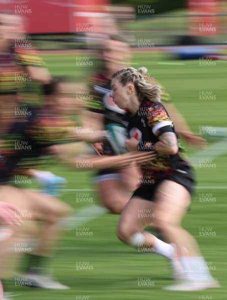 050526 - Wales Women Rugby Training Session - Keira Bevan during training ahead of the 6 Nations match against Ireland