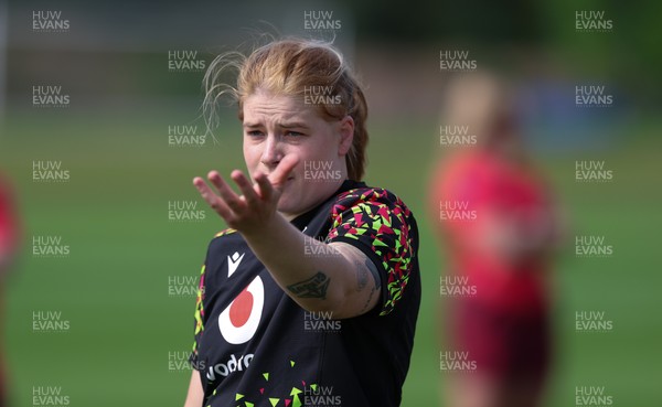 050526 - Wales Women Rugby Training Session - Bethan Lewis during training ahead of the 6 Nations match against Ireland