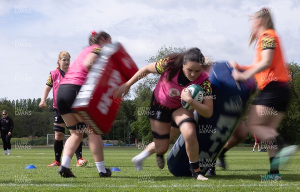 050526 - Wales Women Rugby Training Session - Jorja Aiono during training ahead of the 6 Nations match against Ireland