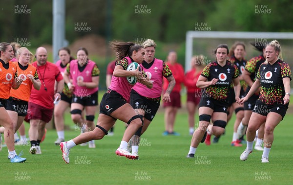 050526 - Wales Women Rugby Training Session - Bryonie King during training ahead of the 6 Nations match against Ireland
