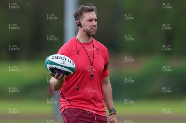 050526 - Wales Women Rugby Training Session - Ashley Beck, Wales Women interim attack coach, during training ahead of the 6 Nations match against Ireland