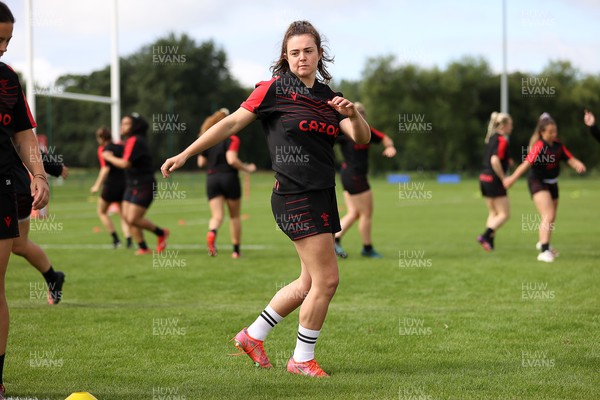 050722 - Wales Women Rugby Squad back in training as the road to the World Cup begins - Eloise Hayward during training