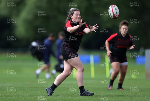 050722 - Wales Women Rugby Squad back in training as the road to the World Cup begins - Carys Hales during training