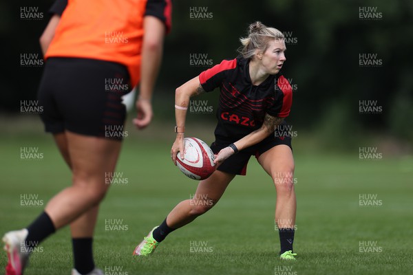 050722 - Wales Women Rugby Squad back in training as the road to the World Cup begins - Kiera Bevan during training