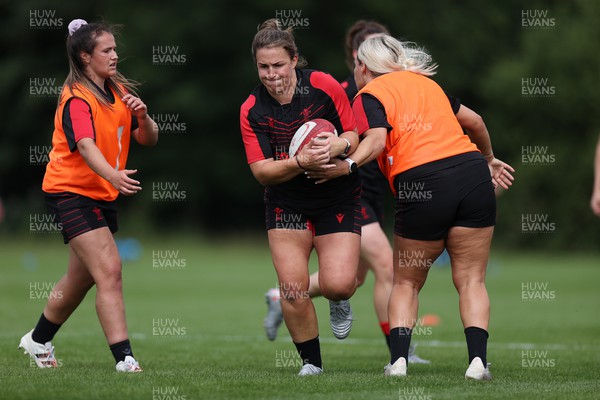 050722 - Wales Women Rugby Squad back in training as the road to the World Cup begins - Siwan Lillicrap during training