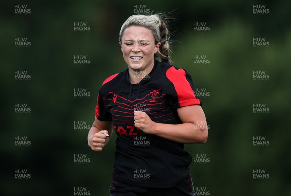 050722 - Wales Women Rugby Squad back in training as the road to the World Cup begins - Alisha Butchers during training