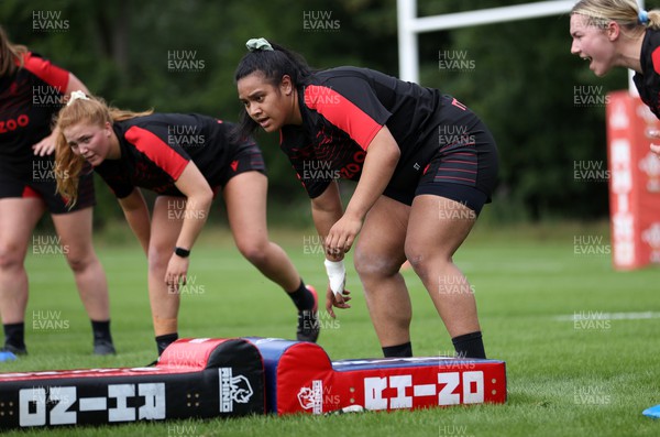 050722 - Wales Women Rugby Squad back in training as the road to the World Cup begins - Sisilia Tuipulotu during training