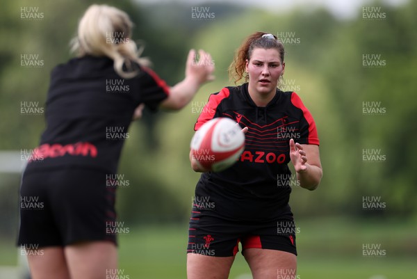 050722 - Wales Women Rugby Squad back in training as the road to the World Cup begins - Gwenllian Pyrs during training