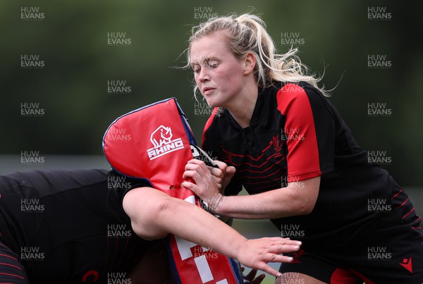050722 - Wales Women Rugby Squad back in training as the road to the World Cup begins - Megan Webb during training