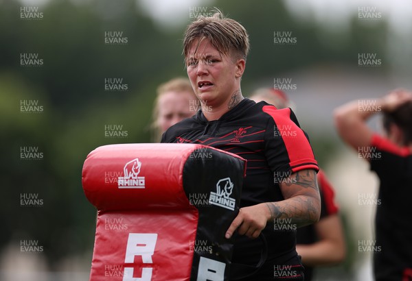 050722 - Wales Women Rugby Squad back in training as the road to the World Cup begins - Donna Rose during training