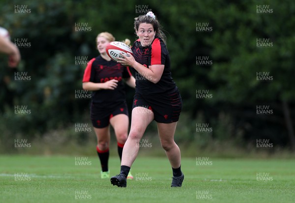 050722 - Wales Women Rugby Squad back in training as the road to the World Cup begins - Carys Hale during training