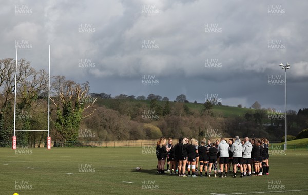 060423 -  Wales Women Rugby Squad The Wales Women’s team during a training session ahead of their TicTok Women’s 6 Nations match against England