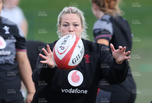 060423 -  Wales Women Rugby Squad Training session - Kelsey Jones during a training session ahead of their TicTok Women’s 6 Nations match against England